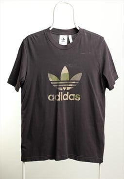 Vintage Adidas Crewneck Large Logo T-shirt Grey
