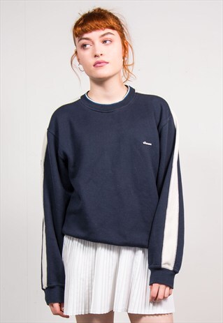 90'S VINTAGE NAVY BLUE ELLESSE SWEATSHIRT JUMPER