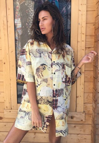 OVERSIZED RETRO 90S 80S VINTAGE UNISEX FESTIVAL SHIRT