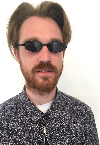 VINTAGE 90S RARE SLIM BLACK SUNGLASSES