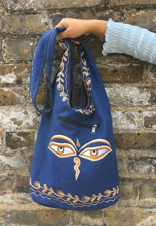 NAVY BLUE SHAMBU NEPAL BAG