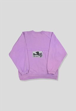 Vintage 1980s Hugo Boss Sweatshirt in Pink