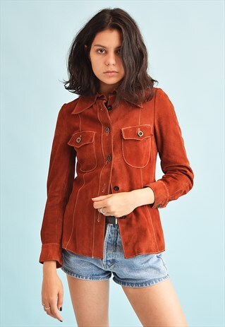 VINTAGE 70'S RETRO GENUINE SUEDE SCANDI JACKET