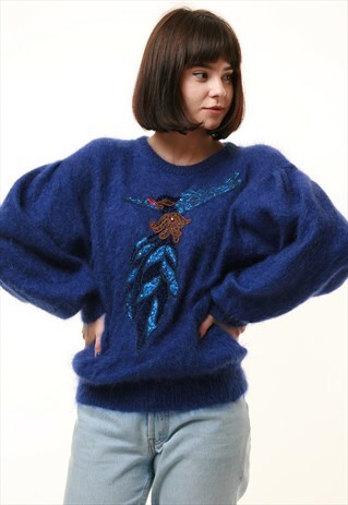 80S VINTAGE ESCADA WOOL MOHAIR JUMPER 932