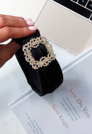 BLACK DIAMANTE STATEMENT ALICE BAND