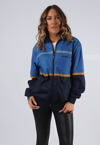 ADIDAS 80'S TRACK SUIT TOP FITTED JACKET UK 12 (A9EG)
