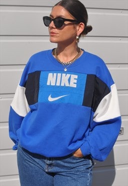 Y2K vintage reworked Nike spell out patchwork sweatshirt