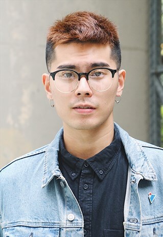 BLACK HALF FRAME GLASSES