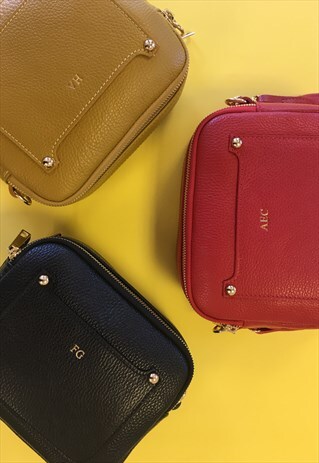 PERSONALISED BELLA LEATHER CROSS BODY BAG