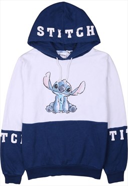 Vintage 90's Disney Hoodie Stitch Pullover Blue Small