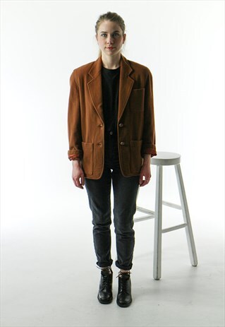 WOOL CARAMEL BLAZER / OVERSIZED BROWN VEST