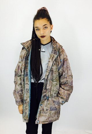 VINTAGE 80S SILK PARKER COAT