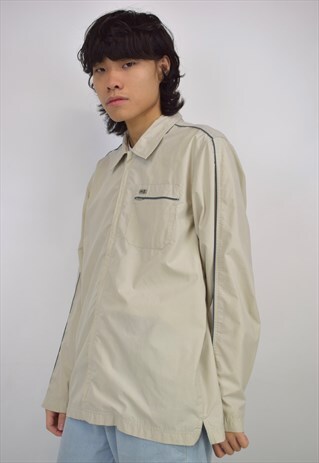 VINTAGE 90S ADIDAS BEIGE PIPING JACKET