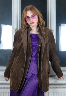 Vintage Y2K Shearling Bright Brown Festival Trench Coat 