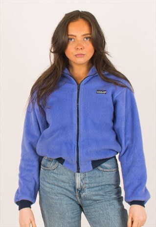VINTAGE PURPLE PATAGONIA FULL ZIP FLEECE 9/10 6