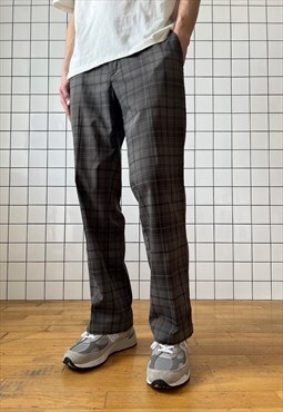 Vintage NIKE Pants Trousers Check Grey