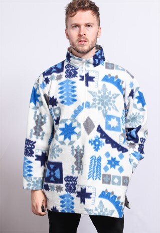 VINTAGE HALF ZIP FLEECE TOP