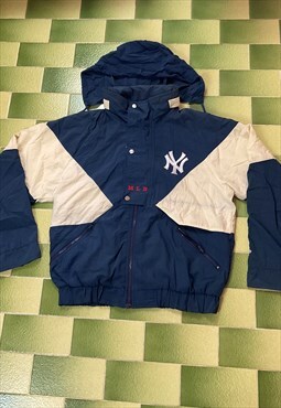 Vintage New York Yankees Windbreaker Jacket Packable Hood