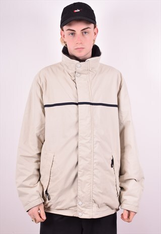 NAUTICA MENS VINTAGE REVERSIBLE JACKET XL GREY 90'S