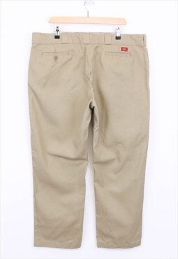 Vintage Dickies 774 Chinos  Cream Straight Fit With Logo 