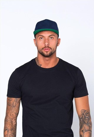 ESSENTIAL BLANK SNAPBACK BASEBALL CAP - NAVY BLUE