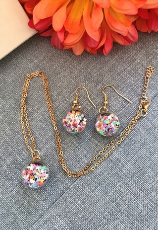 STARS NECKLACE & EARRINGS JEWELLERY SET