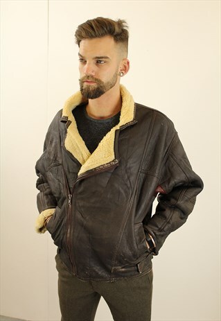 VINTAGE AVIATOR/FLYING JACKET. SHEARLING SHEEP SKIN. UNISEX.