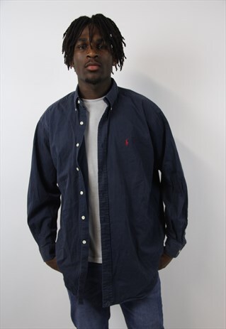 VINTAGE POLO RALPH LAUREN NAVY SHIRT
