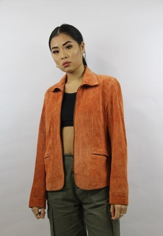 VINTAGE 90'S SUEDE ORANGE JACKET