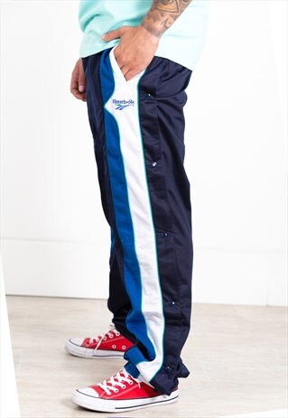 VINTAGE 80S REEBOK "DEAD STOCK" "BLUE" TRACKPANTS / 0010