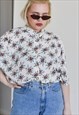 VINTAGE 90S FESTIVAL RELAXED FLORAL SHORT SLEEVE SHIRT M