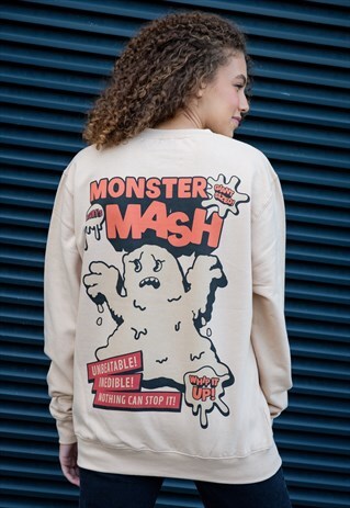 MONSTER MASH WOMEN'S SLOGAN SWEATSHIRT