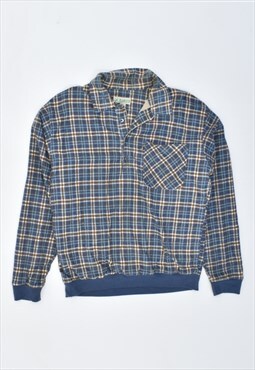 Vintage 90's Sweatshirt Jumper Check Blue