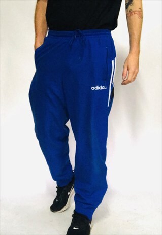 blue adidas tracksuit pants