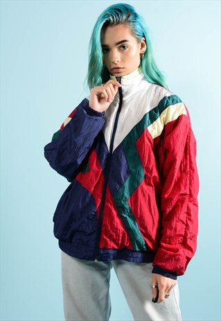 VINTAGE BLOCK COLOUR SHELL JACKET