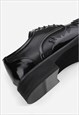 FLAME PATCH SHOES EDGY HIGH FASHION SQUARE TOE GRUNGE BOOTS