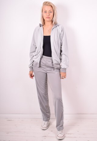 NIKE WOMENS VINTAGE FULL TRACKSUIT SMALL GREY 90S