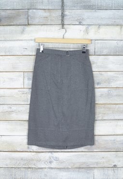 Vintage Pencil Skirt Grey W27 BL462
