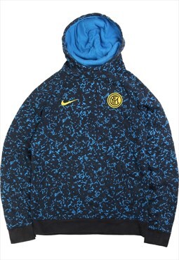 Vintage  Nike Hoodie Milan Camo Pullover Blue XLarge