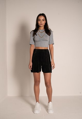 RELAXED SHORTS IN PLISSE