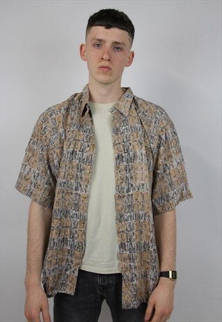 VINTAGE 90'S ABSTRACT PATTERNED SHIRT