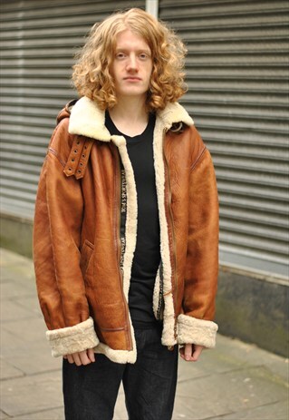VINTAGE SHEARLING LEATHER FLYING JACKET