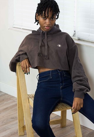 VINTAGE CHAMPION CROP TOP REWORKED LOGO 90S XL 18.6