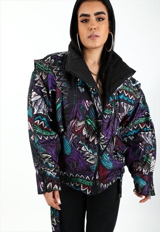 VINTAGE PATTERNED PUFFER JACKET NJ8