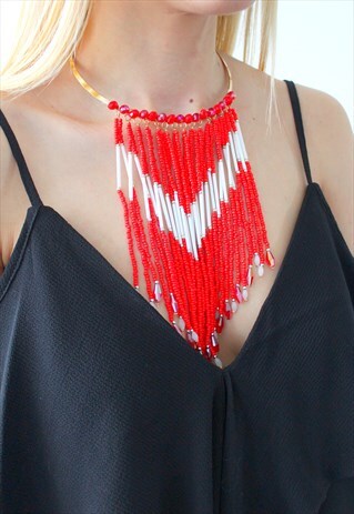 NECKLACE RED BEADS