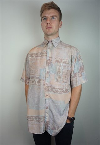 PURE SILK PATTERNED SHIRT