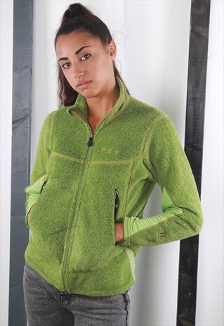VINTAGE 90S GREEN RARE PATAGONIA ZIP UP FLEECE. UNISEX