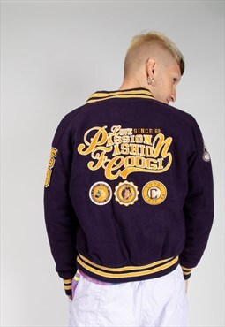 Authentic coogi purple 90's varsity jacket