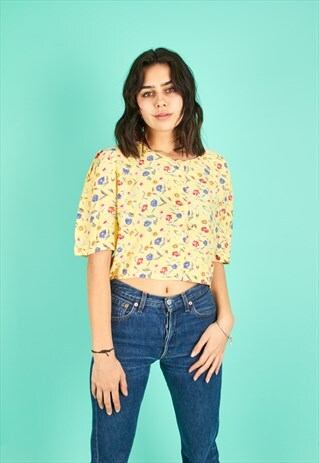 REMADE CROPPED BLOUSE