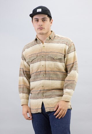 VINTAGE AZTEC STYLE SHIRT IN EARTH TONES